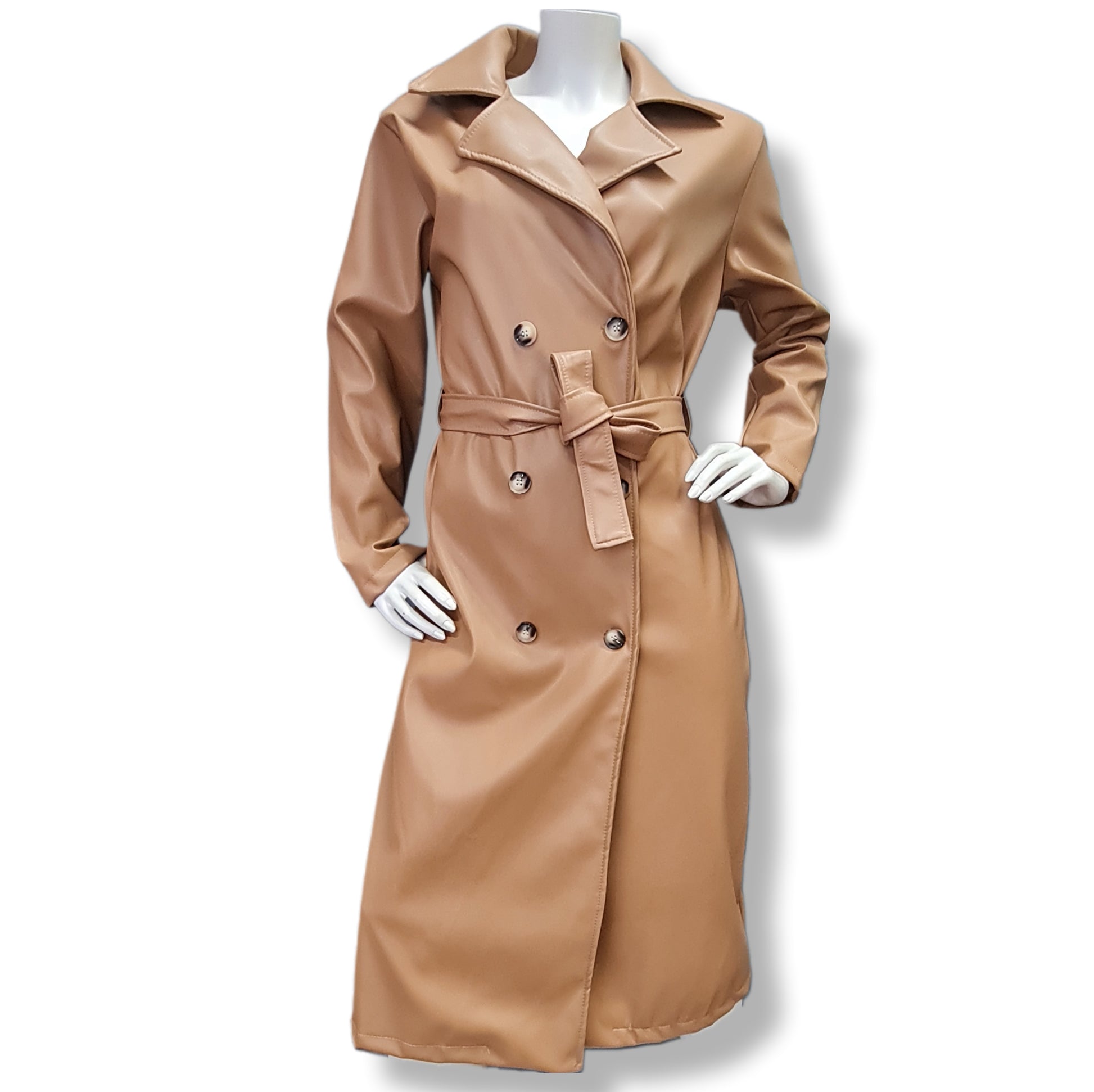 Trench Coat Lola Coat Lola Belted Wool Trench Coat Blue Women's