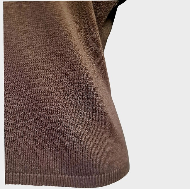 Strickgewebe Farbe Schokobraun